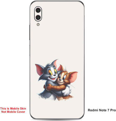 VYBE The Smart Choice Redmi Note 7 Pro Tom & Jerry Embossed Mobile Skin(Soft Peach A1)