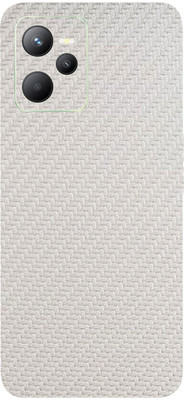 TJ CREATION Realme C35, REALME C35 Mobile Skin(Ultra Super White Carbon Fiber Skin With High Matte Finish.)