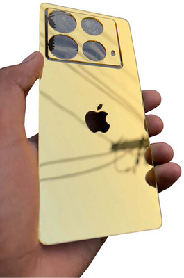 TWUAOP INFINIX NOTE 40 5G MOBILE SKIN ACRYLIC SHEET MIRROR BACK PANNEL APPLE LOGO Mobile Skin(Gold)