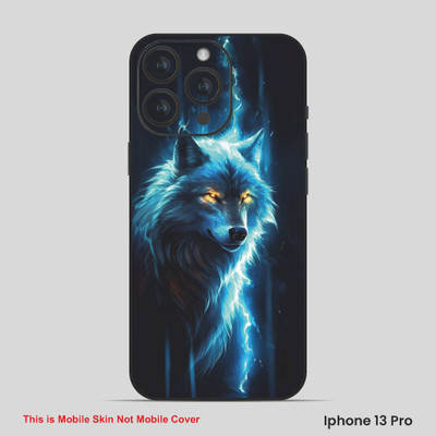 VYBE The Smart Choice iPhone 13 Pro Wolves Embossed Mobile Skin(Power Blue 4)