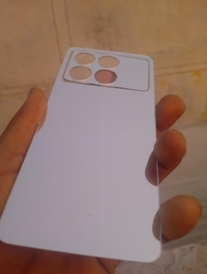 MOKPLZ POCO X6 PRO 5G SILVER MIRROR BACK PANNEL Mobile Skin(Silver)