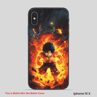 VYBE The Smart Choice iPhone 10X Goku Embossed Mobile Skin(Mineral Grey 13)