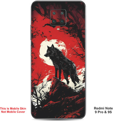 VYBE The Smart Choice Redmi Note 9S Wolf Embossed Mobile Skin(Persian Red 17)