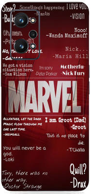 SkinoMania Realme GT Neo 3T 5G Mobile Skin(Multicolor Typo-Marvel)