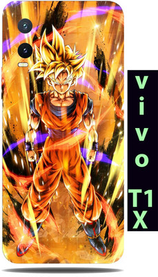 TJ CREATION Vivo T1x Mobile Skin(Ultra Super The Goku Skin With High Matte Finish.)