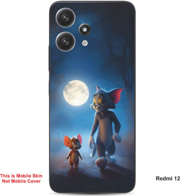 VYBE The Smart Choice Redmi 12 Tom & Jerry Embossed Mobile Skin(Dark Slate Grey A1)