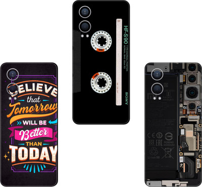 wrap craft REALME GT 2 PRO(PACK OF 3)Camera&Back Protector Premium Vinyl Mobile Skin(Multicolor)