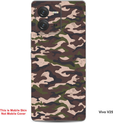 VYBE The Smart Choice Vivo V25 Camouflage Embossed Mobile Skin(Judge Grey 4)
