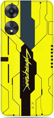 SkinoMania OPPO A78 5G Mobile Skin(Multicolor Simple Yellow Cyberpunk)
