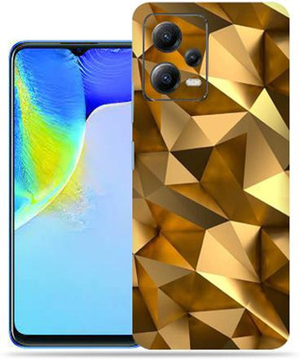 Skinex Xiaomi Poco X5 5g, Golden poly Mobile Skin(Multicolor Mobile Skin With camera protector (Back + Camera + Side))