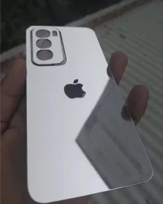 MOBIZONE OPPO RENO 12 PRO 5G SILVER MIRROR BACK PANNEL Mobile Skin(Silver)