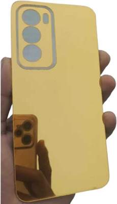 Mokteck OPPO RENO 12 PRO 5G GOLD_Glossy Glass Finish Back Panel Skin with Logo Mobile Skin(Gold)