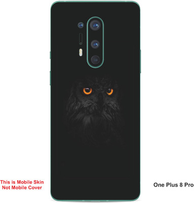 VYBE The Smart Choice One Plus 8 Pro Owl Embossed Mobile Skin(Charcoal Black 24)