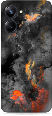 SkinoMania Realme 10 pro (5G) Mobile Skin(Multicolor Black-clouds)