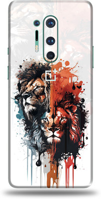 AsSkin Oneplus 8Pro Mobile Skin(Colorfull Loin Skin With Glossy Matte Finish.)
