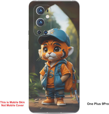 VYBE The Smart Choice One Plus 9 Pro Tiger Cartoon Embossed Mobile Skin(Ruddy Brown 20)