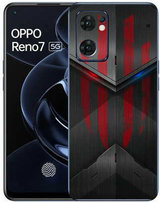 FCS Oppo Reno7 5G Printed Back Skin: Red Magic Texture Mobile Skin(Red Magic Texture Skin)