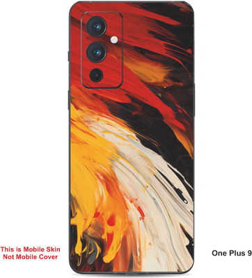 VYBE The Smart Choice One Plus 9 Art Embossed Mobile Skin(Burnt Umber A4)