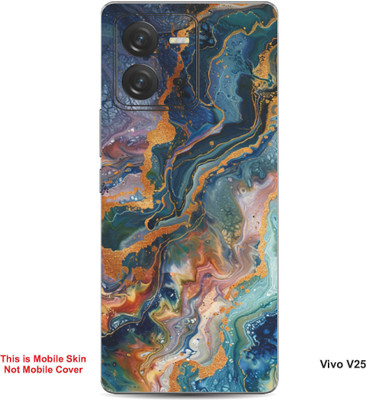 VYBE The Smart Choice Vivo V25 Abstract Embossed Mobile Skin(Pinkish Grey 4)