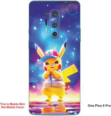 VYBE The Smart Choice One Plus 8 Pro Pikachu Embossed Mobile Skin(Butterfly Blue 18)