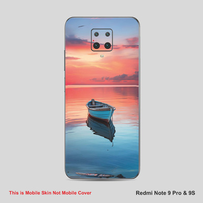 VYBE The Smart Choice Redmi Note 9S Art Mobile Skin Mobile Skin(Peachy Pink, Kashmir Blue A28)