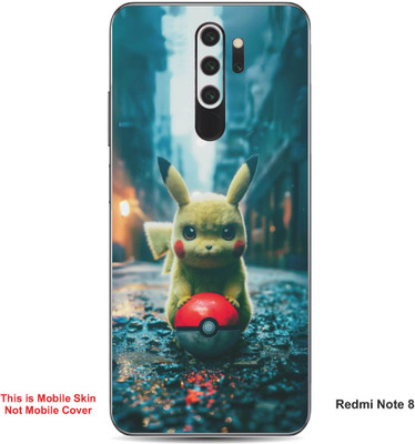 VYBE The Smart Choice Redmi Note 8 Pikachu Embossed Mobile Skin(Dark Beige A1)