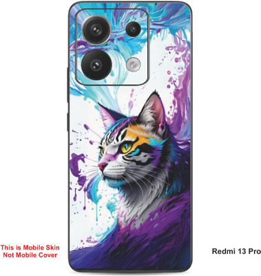 VYBE The Smart Choice Redmi 13 Pro Cat Embossed Mobile Skin(Light Plum 8)