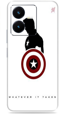 SkinoMania Vivo Y22 Mobile Skin(Multicolor Captain America B&W)