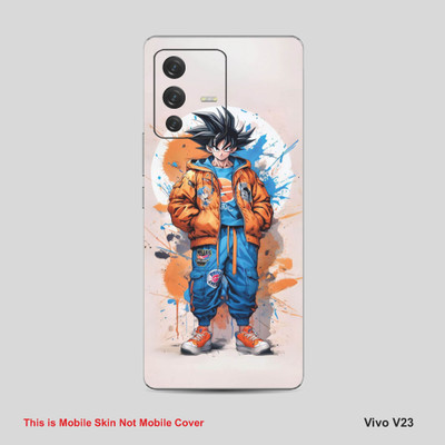 VYBE The Smart Choice Vivo V23 Goku Mobile Skin Mobile Skin(Denim Blue 06)