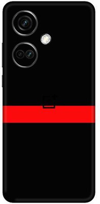 Vcare GadGets One Plus Nord CE3 5G Black Red Strip L1 L.jpg Mobile Skin(Multicolor)