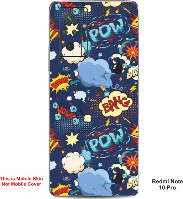VYBE The Smart Choice Redmi Note 10 Pro Pow Embossed Mobile Skin(Glacier Blue A1)