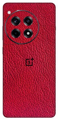Vcare GadGets Leather Red OnePlus 12 R 5G With Logo Mobile Skin(Leather Red)