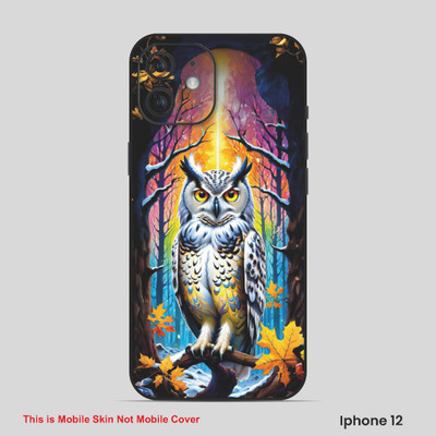 VYBE The Smart Choice iPhone 12 Owl Embossed Mobile Skin(Turkish Rose 10)