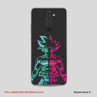 VYBE The Smart Choice Redmi Note 8 Goku Mobile Skin Mobile Skin(Blue, Pink A25)