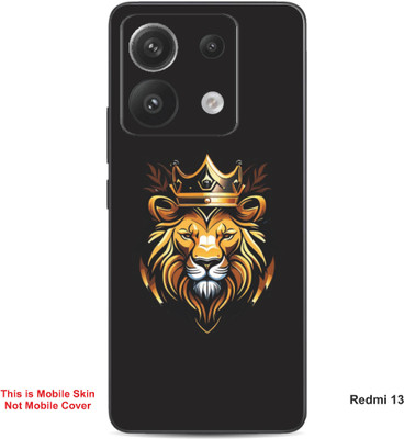 VYBE The Smart Choice Redmi 13 Lion Embossed Mobile Skin(Yellow & Black 10)
