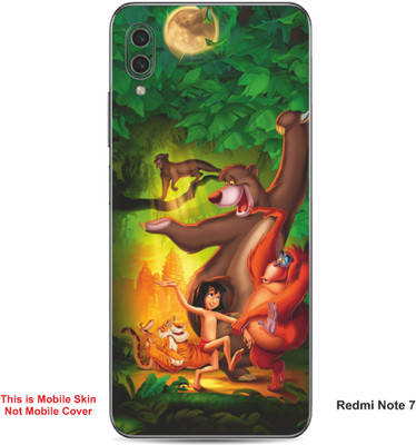 VYBE The Smart Choice Redmi Note 7 Jungle Book Embossed Mobile Skin(Green Pea A1)