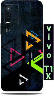 BugguSkin Vivo T1x Mobile Skin(Ultra Super Color Tringels Skin With High Matte Finish.)