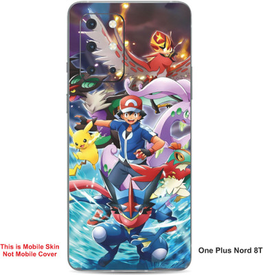 VYBE The Smart Choice One Plus Nord 8T Pokemon Embossed Mobile Skin(MultiColour 29)