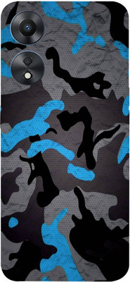 BugguSkin OPPO A78 5G Mobile Skin(Ultra Super Camouflage Military Blue Skin With High Matte Finish.)