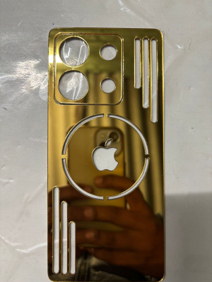 TWUAOP REDMI NOTE 13 PRO 5G ACRYLIC MIRROR BACK PANNEL MERO APPLE Mobile Skin(Gold)