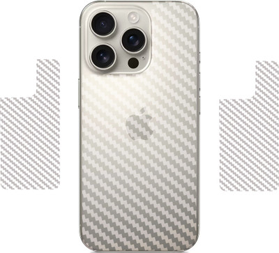 SHIVATRIX Apple iPhone 16 Pro Max, 3D CARBON FIBER BACK LAMINATION, (PACK OF 2) Mobile Skin(Transparent)