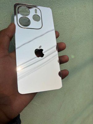 TWUAOP REDMI NOTE 14 5G ACRYLIC MIRROR BACK PANNEL Mobile Skin(Silver)