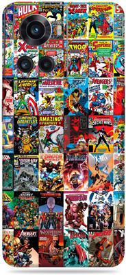 SkinoMania Oneplus 10R-5G Mobile Skin(Multicolor Marvel Comic)