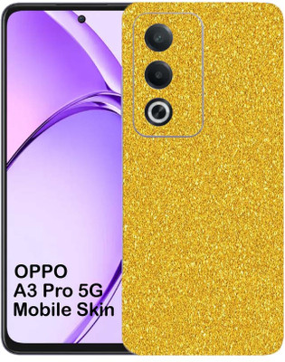 BugguSkin Oppo A3 Pro 5G Mobile Skin(Ulltra Super Sparkling Golden Glitter Skin With High Matte Finish., Mobile Skin (Back+Side+Camera))