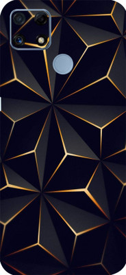 BUGGU realme C25Y Mobile Skin(Ultra Super Black Abstract Shape Skin With High Matte Finish.)