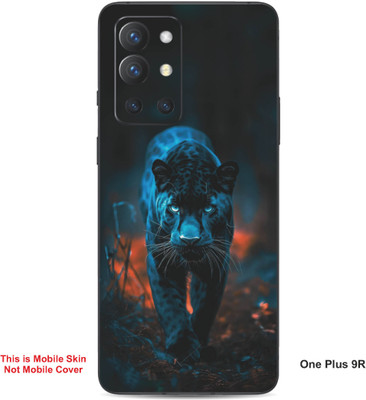 VYBE The Smart Choice One Plus 9R Black Panther Mobile Skin(Bluish Cyan 27)