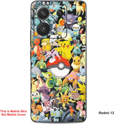 VYBE The Smart Choice Redmi 13 Pokemon Embossed Mobile Skin(Sun Yellow Multi A1)