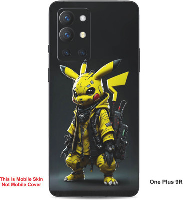 VYBE The Smart Choice One Plus 9R Pikachu Embossed Mobile Skin(Bird Yellow 21)