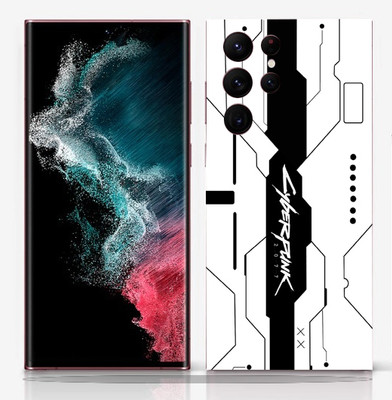 SkinoMania Samsung Galaxy S22 Ultra Mobile Skin(Simple-White-Cyber Mobile skin)