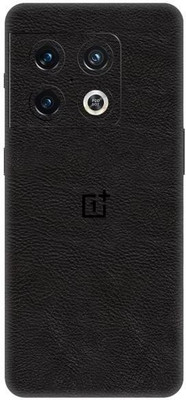Vcare GadGets One Plus 10 Pro 5G Skin Back Side With Camera Protection High Quality Premium Mobile Skin(Black Leather)